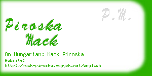 piroska mack business card